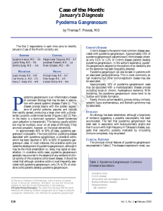 January`s Diagnosis Pyoderma Gangrenosum