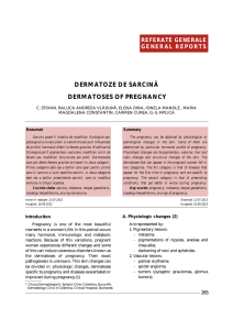 dermatoze de sarcină dermatoses of pregnancy