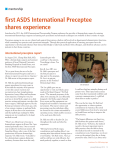 first ASDS International Preceptee shares experience