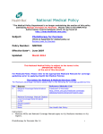 National Medical Policy