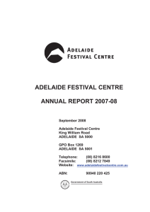 ADELAIDE FESTIVAL CENTRE ANNUAL REPORT 2007-08