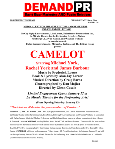 camelot - La Mirada Theatre for the Performing Arts