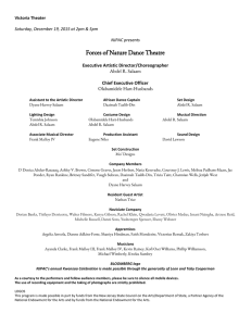 Forces of Nature Dance Theatre - New Jersey Performing Arts Center