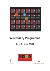 the preliminary programme as ONE