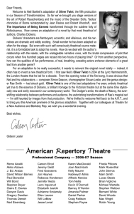 Oliver Twist Program - American Repertory Theater