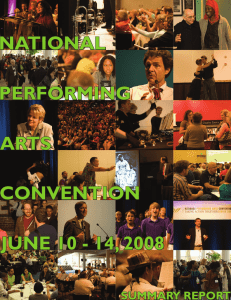 NPAC 2008 Final Report - National Performing Arts Convention