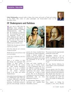 Of Shakespeare and Kalidasa