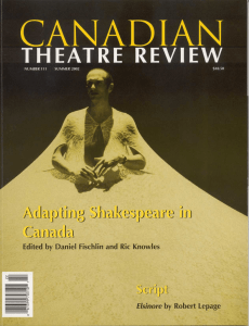 theatre review - Canadian Adaptations of Shakespeare Project