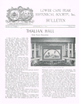 bulletin thauan hall - Lower Cape Fear Historical Society