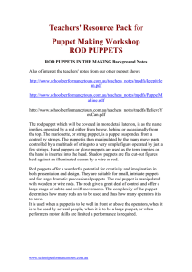 Puppet Making Workshop ROD PUPPETS
