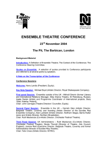 ensemble theatre conference - Directors Guild of Great Britain