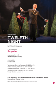 twelfth night - University Musical Society