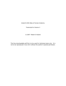 Acland`s DVD Atlas of Human Anatomy Transcript for Volume 3