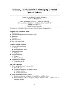 Neurogenic Diplopia