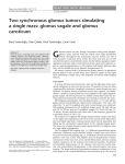 Two synchronous glomus tumors simulating a single mass: glomus