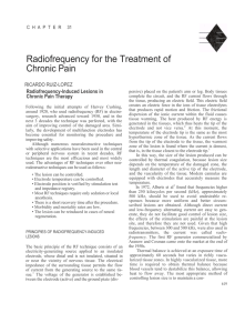 Radiofrequency for the Treatment of Chronic Pain