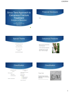 Minimally Invasive Calcaneus Fracture Treatment