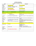 Updated Scheule and Volume Packet