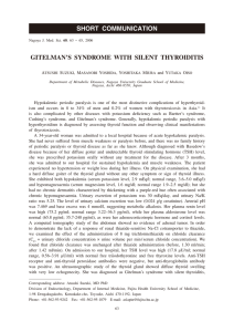 GITELMAN`S SYNDROME WITH SILENT THYROIDITIS