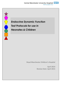 endocrine dynamic function test protocols