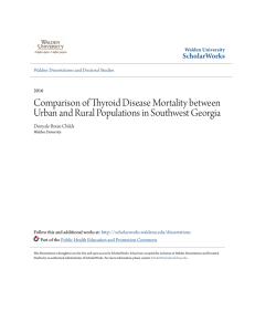 Comparison of Thyroid Disease Mortality between