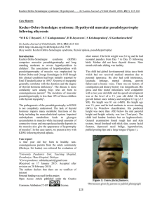 Kocher-Debre-Semelaigne syndrome: Hypothyroid muscular