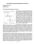 Calculating Thyroid Replacement Hormones (Synthroid, Cytomel