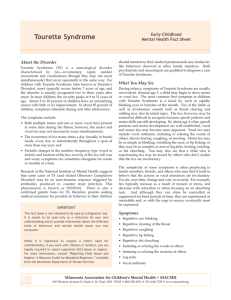Tourette Syndrome - Minnesota Mental Health