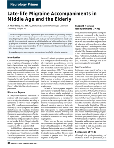 Late-life Migraine Accompaniments in Middle Age