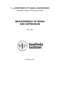 measurement of mania and depression