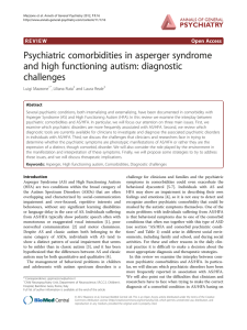 Psychiatric comorbidities in asperger syndrome and high functioning