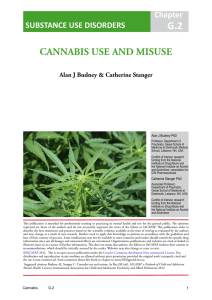 Cannabis use and misuse