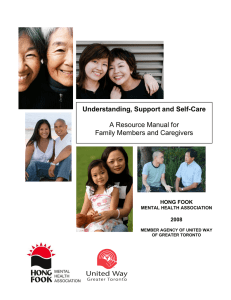 Understanding, Support and Self-Care A Resource Manual for