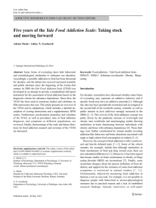 Five years of the Yale Food Addiction Scale: Taking stock and