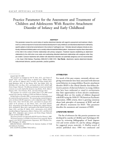 Practice Parameter for the Assessment and Treatment of Children