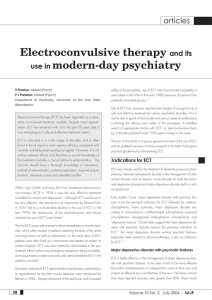 Electroconvulsive therapy and its use in modern