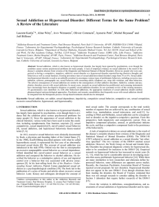 Sexual Addiction or Hypersexual Disorder