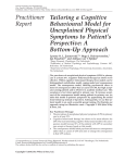 Tailoring a cognitive behavioural model for unexplained