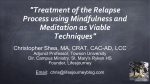 Treatment of the Relapse Process using Mindfulness and