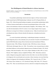 The (Mis)Diagnosis of Mental Disorder in African Americans