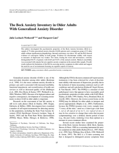 The Beck Anxiety Inventory in Older Adults