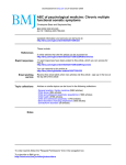 ABC of psychological medicine: Chronic multiple functional somatic symptoms