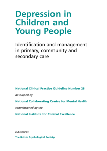 Depression in Children and Young People Identification and management