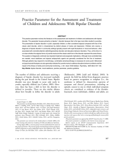 Practice Parameter for the Assessment and Treatment