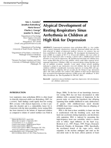 Atypical Development of Resting Respiratory Sinus Arrhythmia in Children at