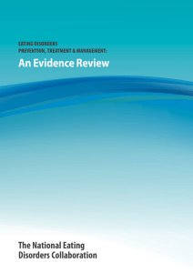 An Evidence Review The National Eating Disorders Collaboration EATING DISORDERS