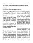 Congenital temporomandibular joint ankylosis