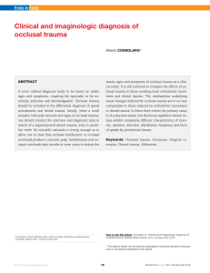 clinical and imaginologic diagnosis of occlusal trauma