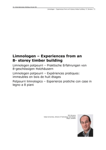 Limnologen – Experiences from an 8- storey timber building