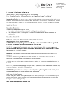 I. Lesson 3: Seismic Solutions